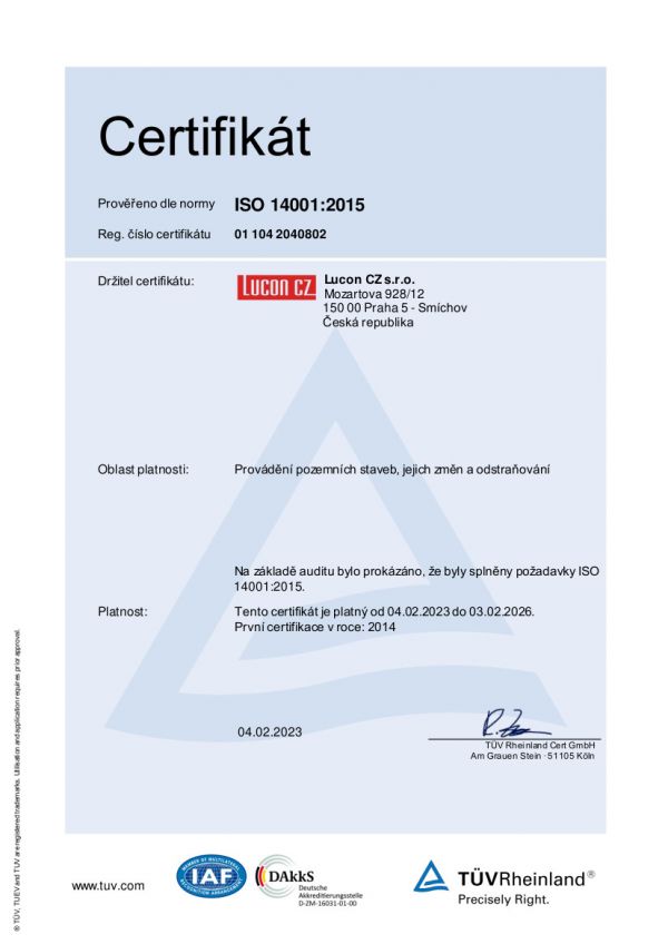 Lucon CZ s.r.o., stavebn� spole�nost